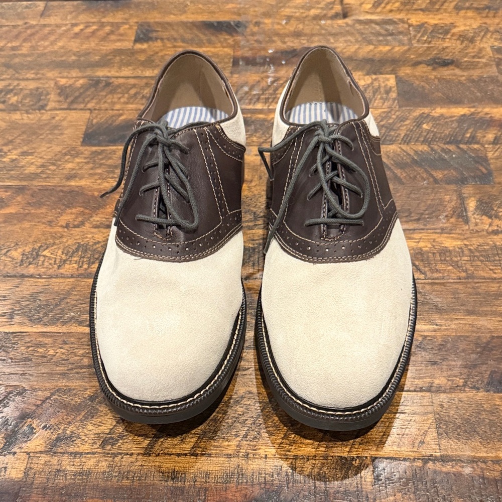 G.H. Bass & Co. Men's Brown and Cream Oxfords